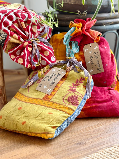 Upcycled Sari Fabric Gift Bag - Biggs & Hill