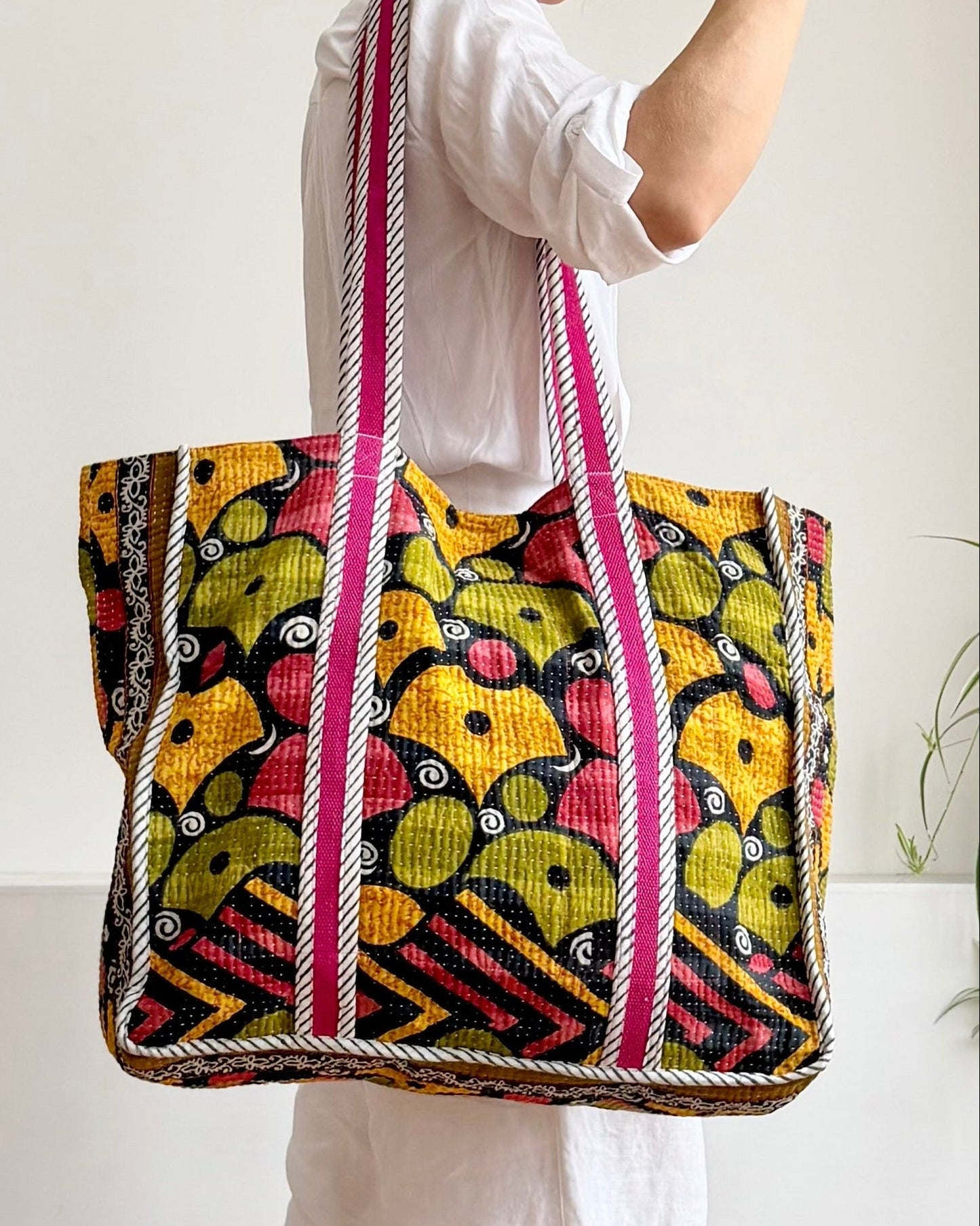 XL Vintage Kantha Tote Bag 20 - Biggs & Hill