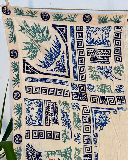 Chinese Double Sided Printed Textile or Bedcover - Biggs & Hill