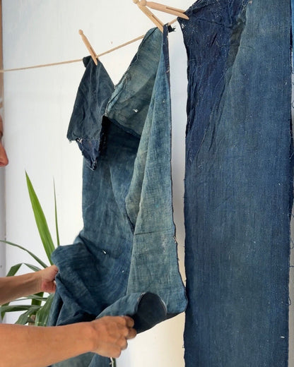 Vintage Handloom Indigo Cotton from Laos - Biggs & Hill
