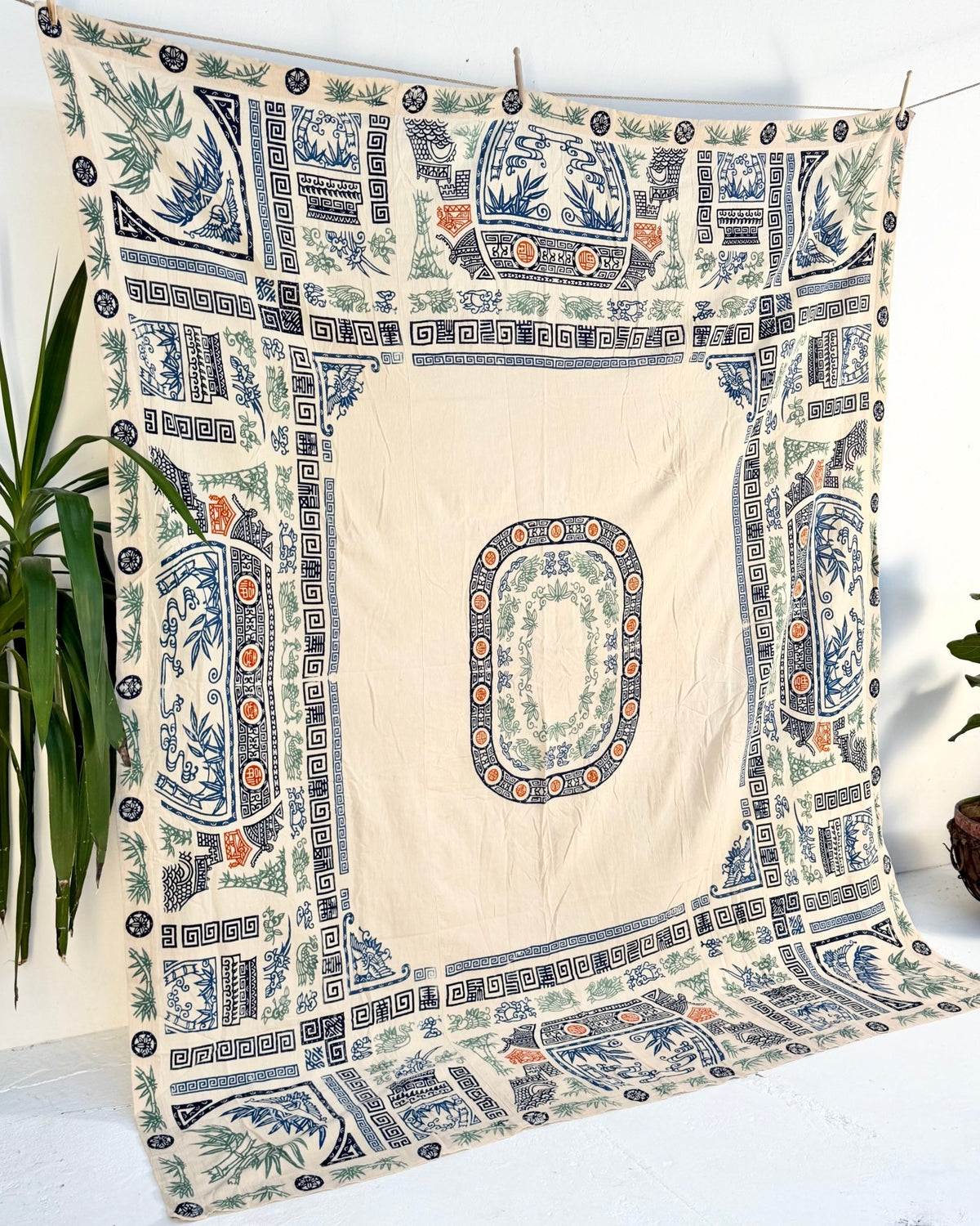 Chinese Double Sided Printed Textile or Bedcover - Biggs & Hill