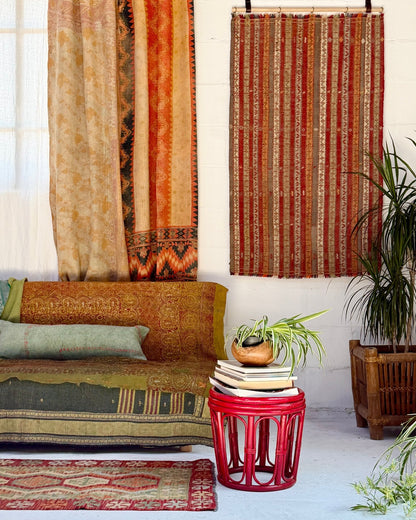 Fine Woven Vintage Anatolian Kilim In Reds and Terracottas - Biggs & Hill