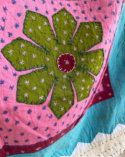 Patchwork Hand Stitched Jogi Bedspread 10 - King Size - Biggs & Hill