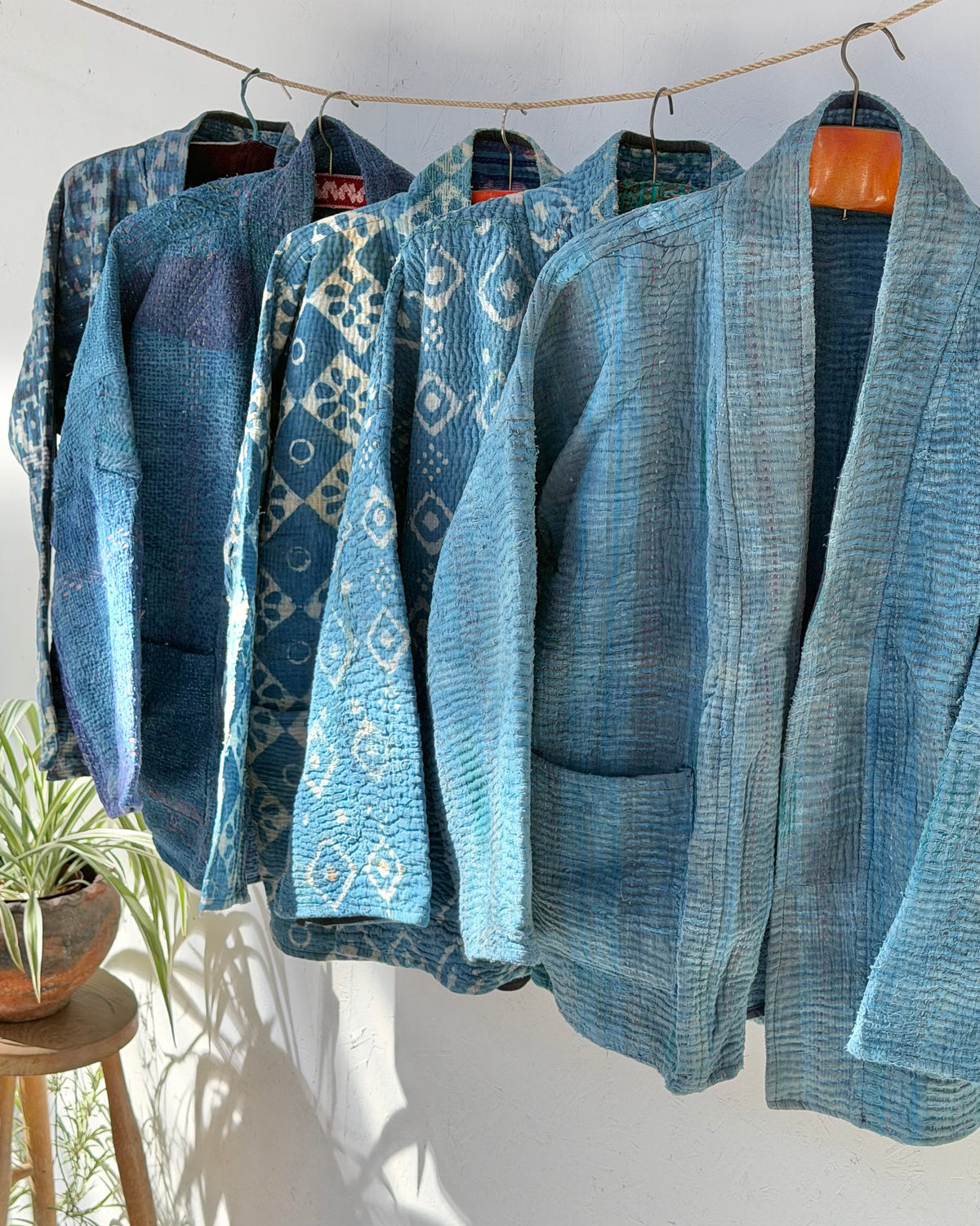 Índigo Printed Kantha Jacket