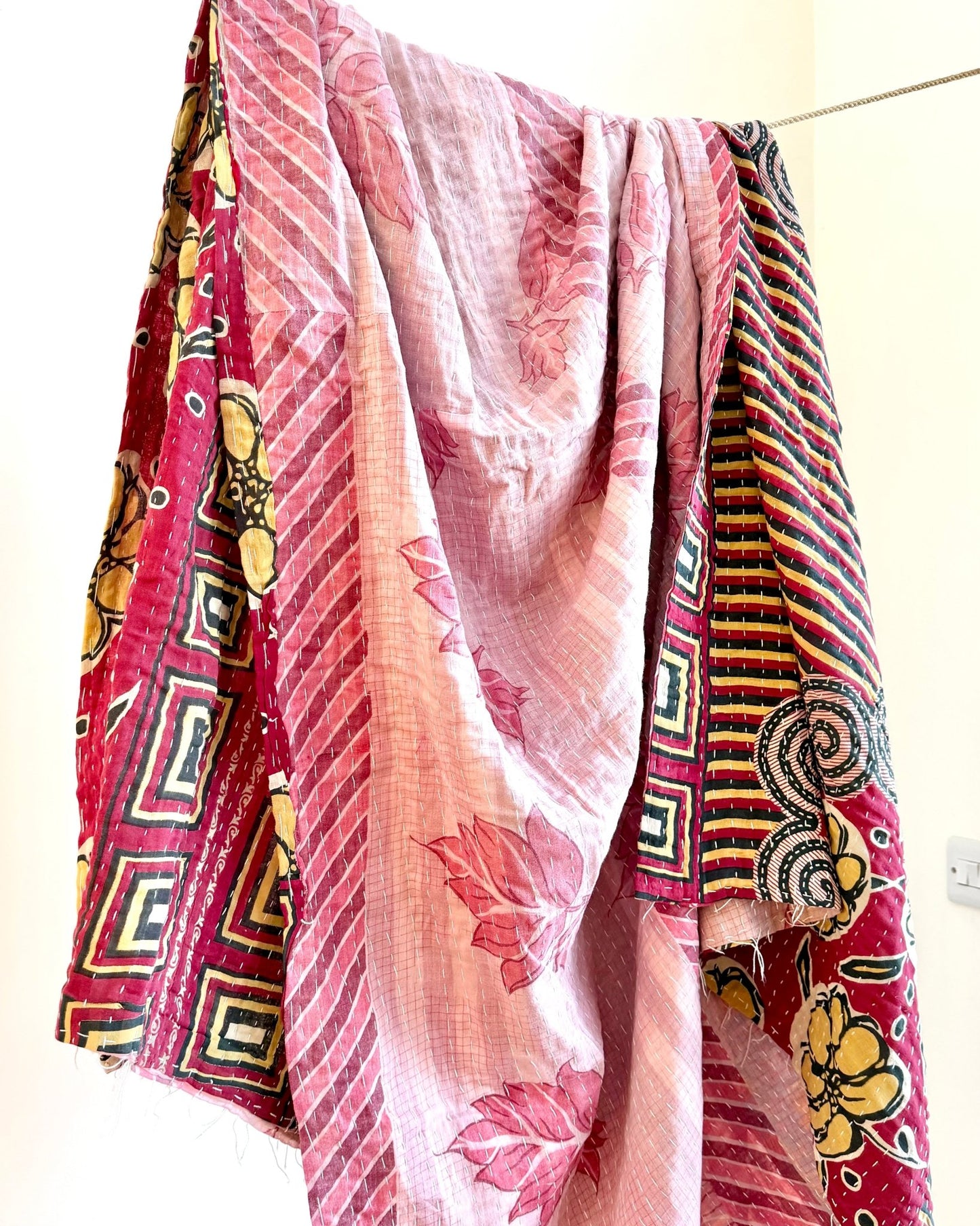 Sari Fabric Kantha Quilt 24 - Biggs & Hill