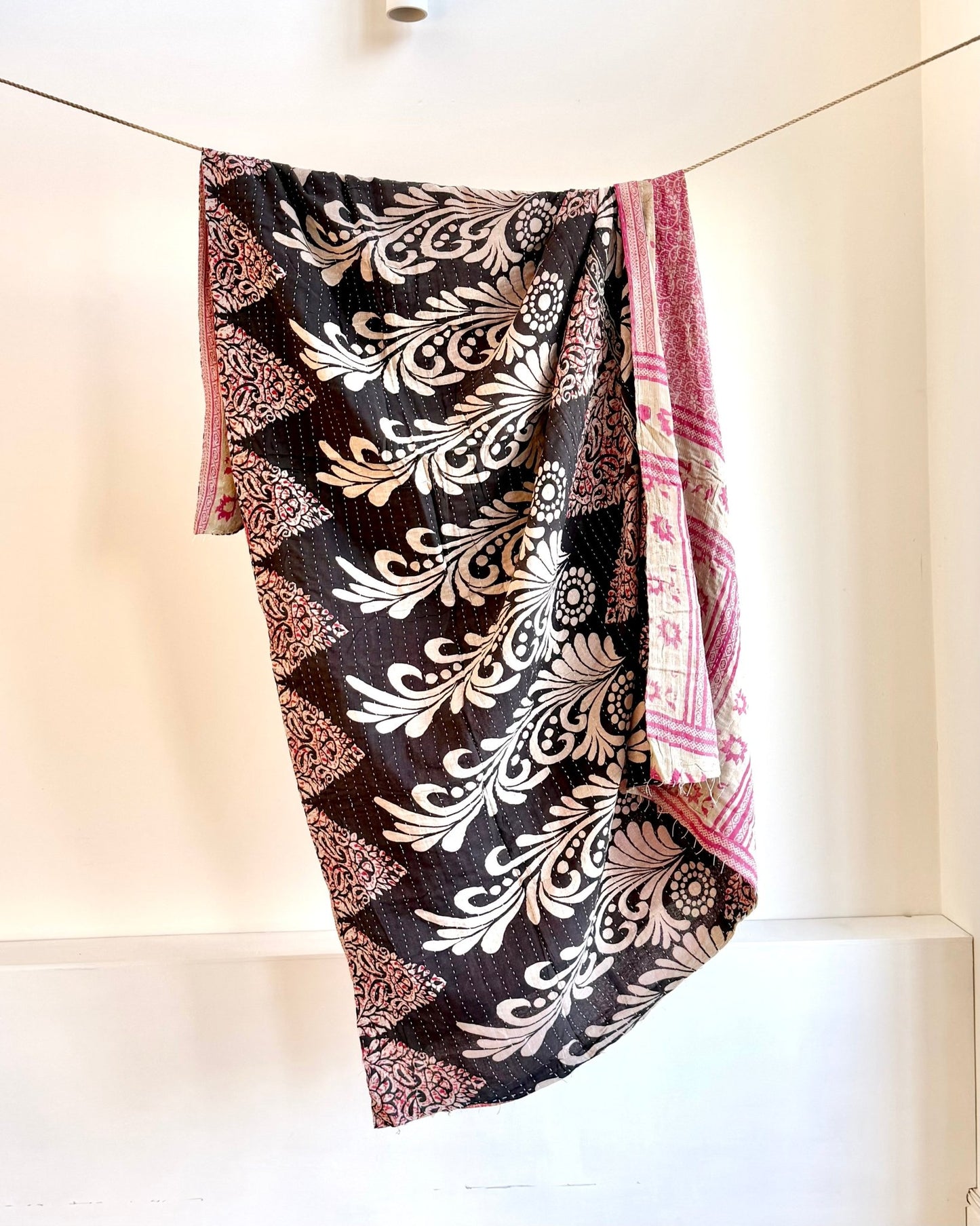 Sari Fabric Kantha Quilt 31 - Biggs & Hill