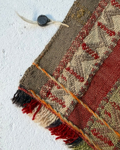 Fine Woven Vintage Anatolian Kilim In Reds and Terracottas - Biggs & Hill