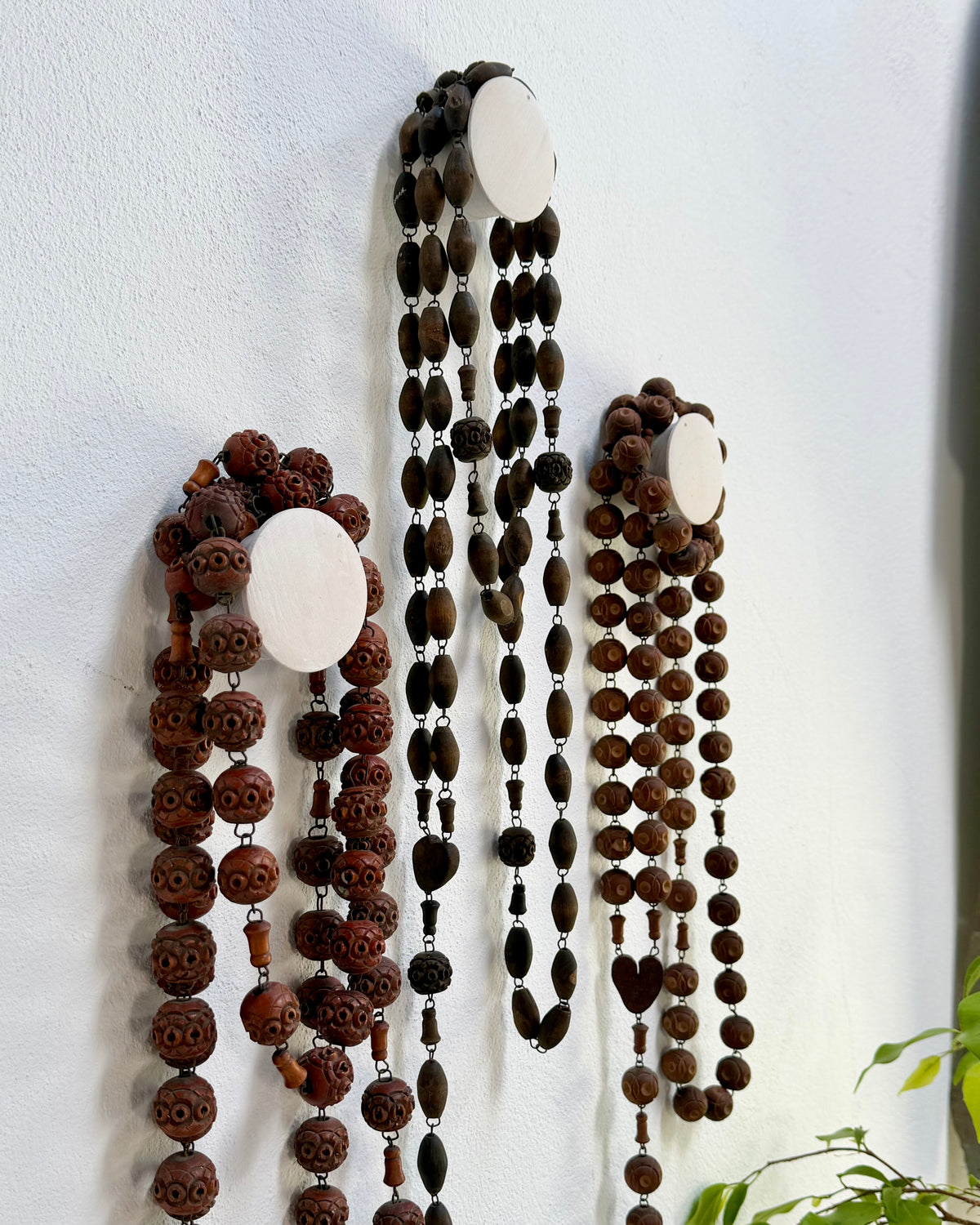 Vintage French Lourdes Rosary (Chapelet) – Wooden Pilgrimage Beads