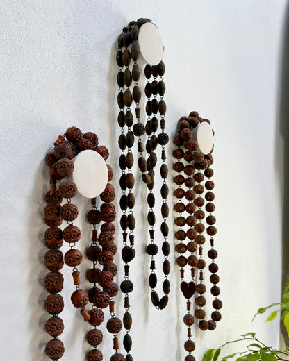 Vintage French Lourdes Rosary (Chapelet) – Wooden Pilgrimage Beads