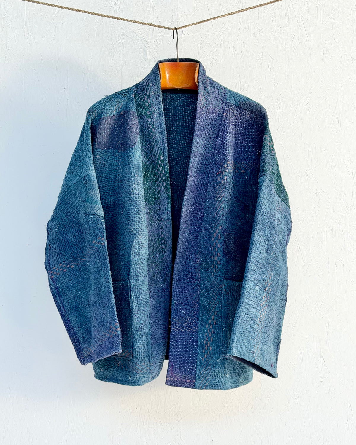 Índigo Printed Kantha Jacket
