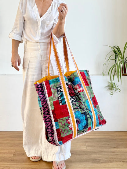 XL Vintage Kantha Tote Bag 15 - Biggs & Hill