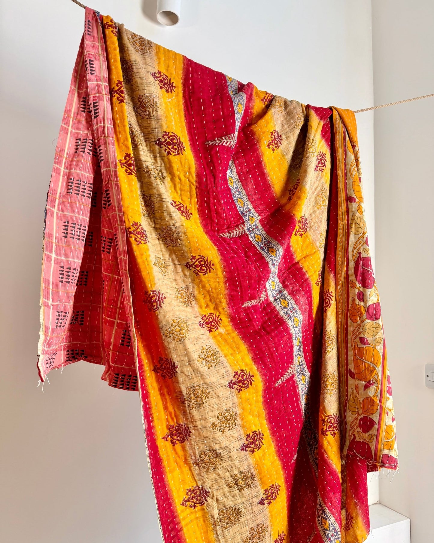 Vintage Sari Kantha Quilt 13 - Biggs & Hill