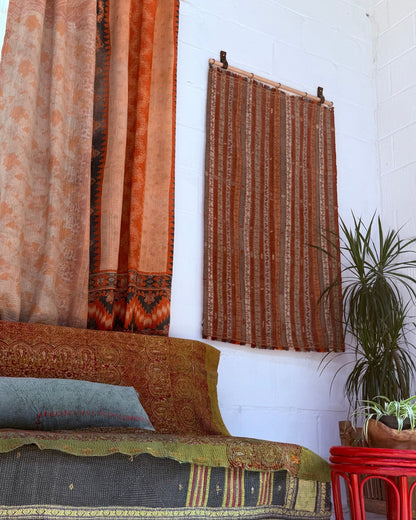 Fine Woven Vintage Anatolian Kilim In Reds and Terracottas - Biggs & Hill