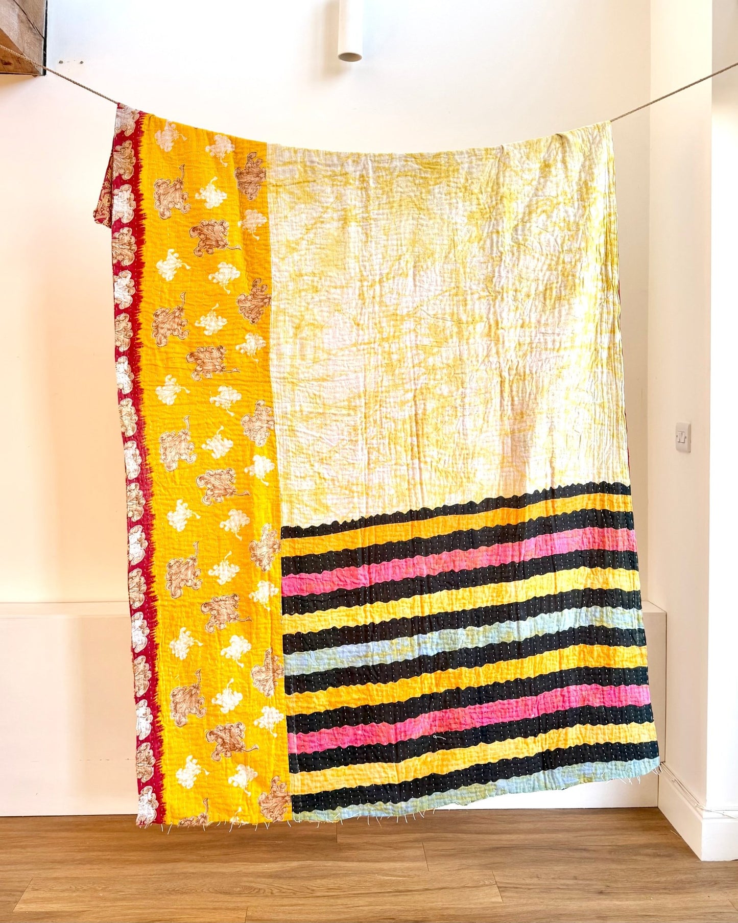 Sari Fabric Kantha Quilt 29 - Biggs & Hill