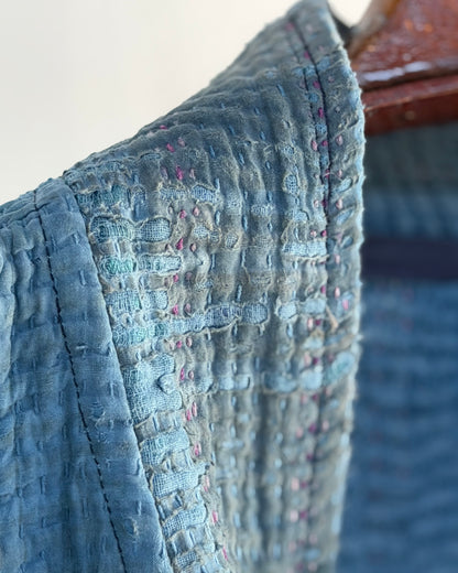 Índigo Printed Kantha Jacket