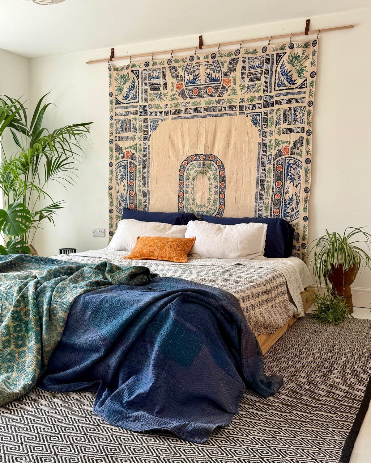 Chinese Double Sided Printed Textile or Bedcover - Biggs & Hill