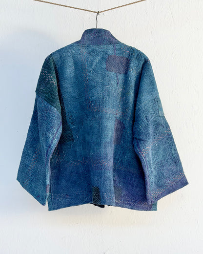 Índigo Printed Kantha Jacket