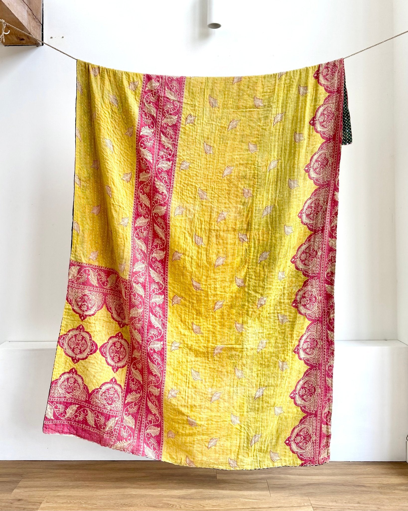 Sari Fabric Kantha Quilt 27 - Biggs & Hill