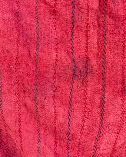 Project Kantha Quilt: Embroidered Deep Pink