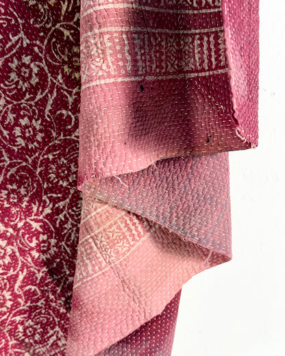 Project Kantha Quilt: Red with Resist Block Print