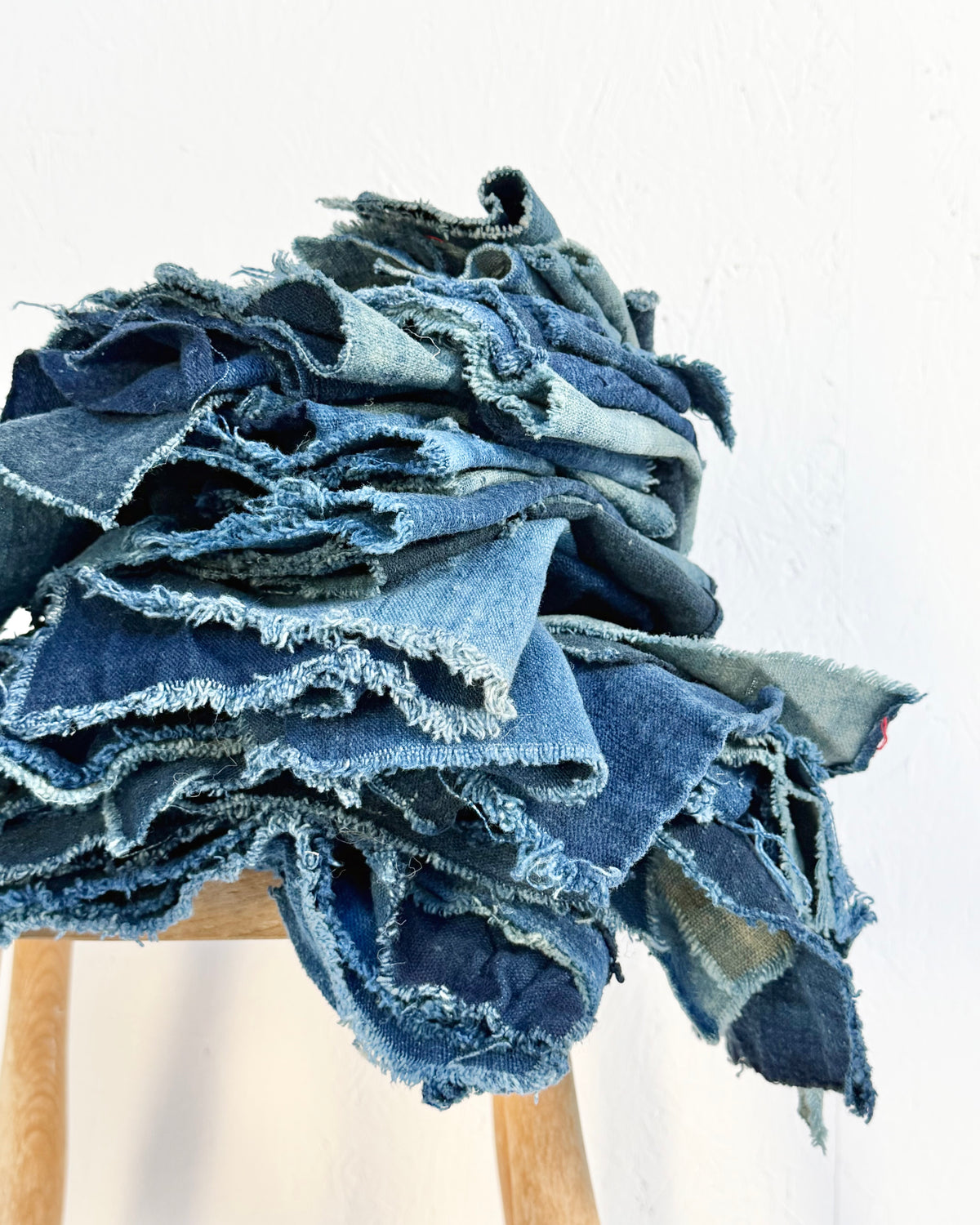 Vintage Indigo Cotton Boro/ Sashiko Craft Fabric