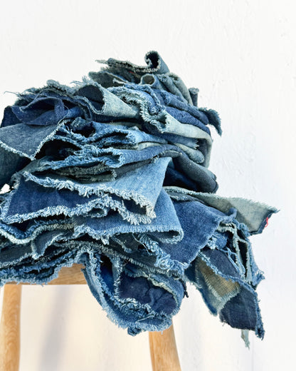 Vintage Indigo Cotton Boro/ Sashiko Craft Fabric