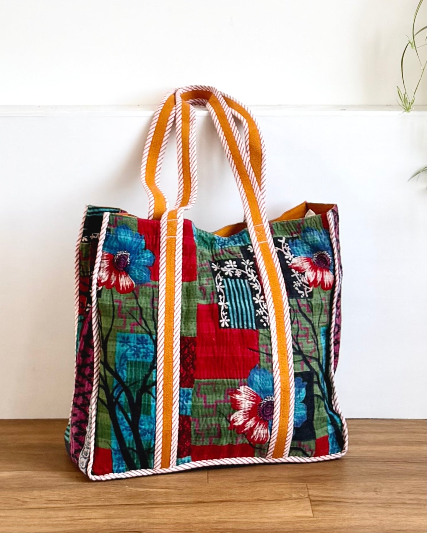 XL Vintage Kantha Tote Bag 15 - Biggs & Hill