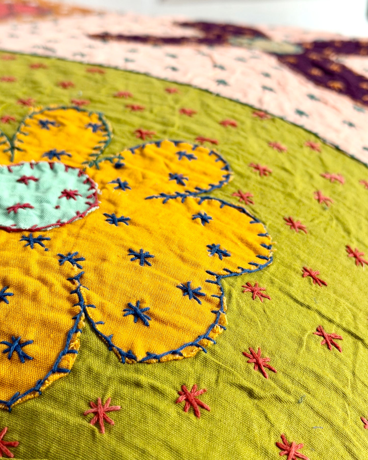 Large Square Patchwork Cotton Floor Cushion Cover