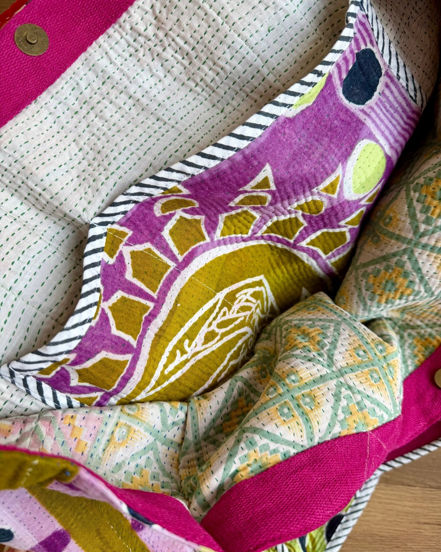 XL Vintage Kantha Tote Bag 08 - Biggs & Hill