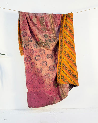 Project Kantha Quilt: Pink and Orange