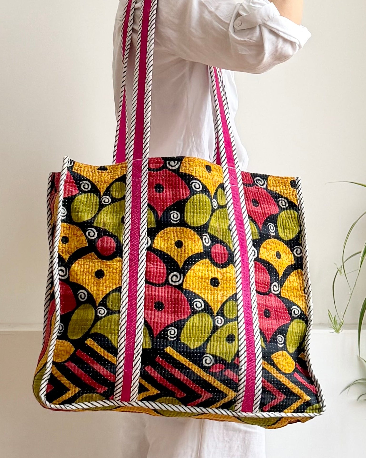 XL Vintage Kantha Tote Bag 03 - Biggs & Hill