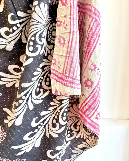 Sari Fabric Kantha Quilt 31 - Biggs & Hill