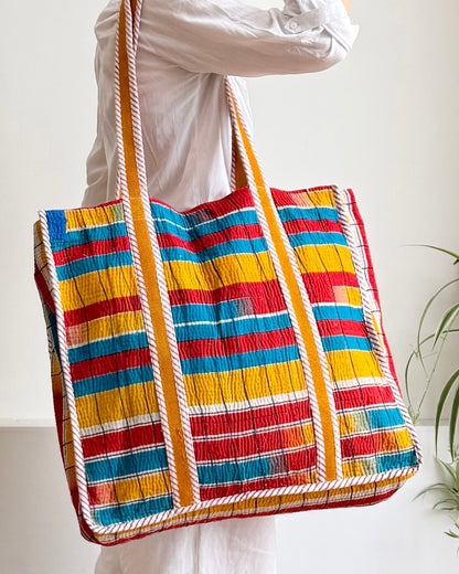 XL Vintage Kantha Tote Bag 11 - Biggs & Hill