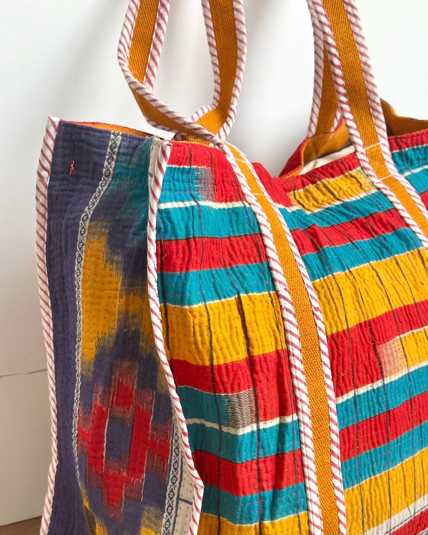 XL Vintage Kantha Tote Bag 11 - Biggs & Hill