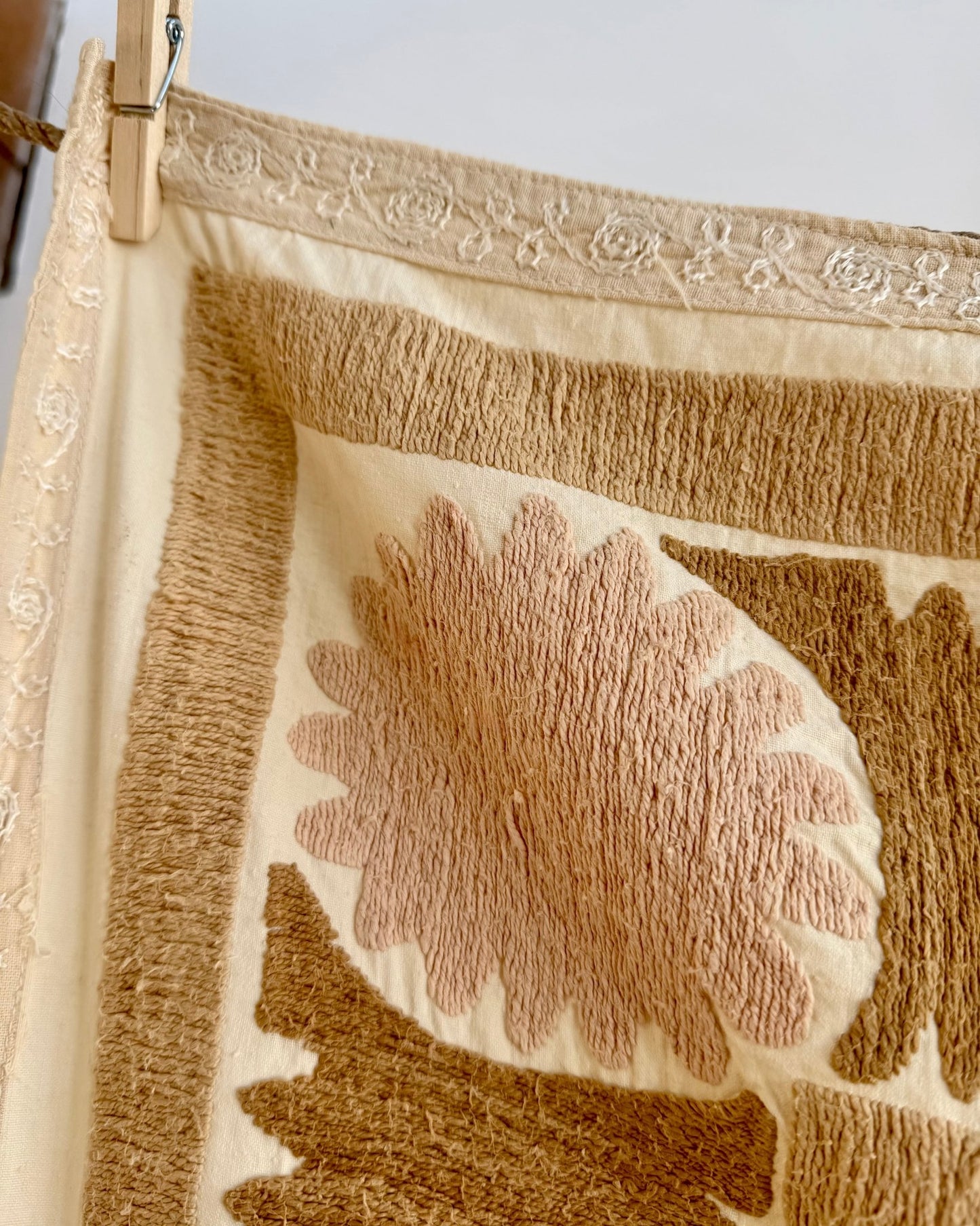 Uzbek Suzani Wall Hanging With Cotton Hand Embroidery 02 - Biggs & Hill