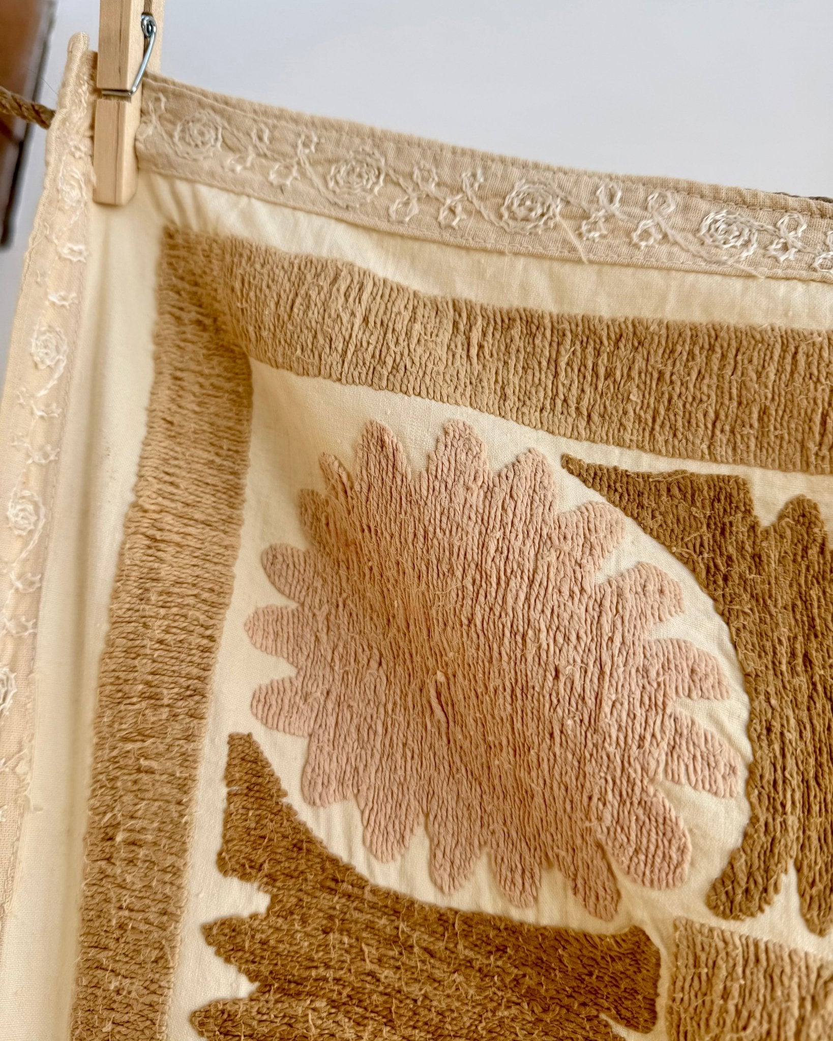 Uzbek Suzani Wall Hanging With Cotton Hand Embroidery 02 - Biggs & Hill