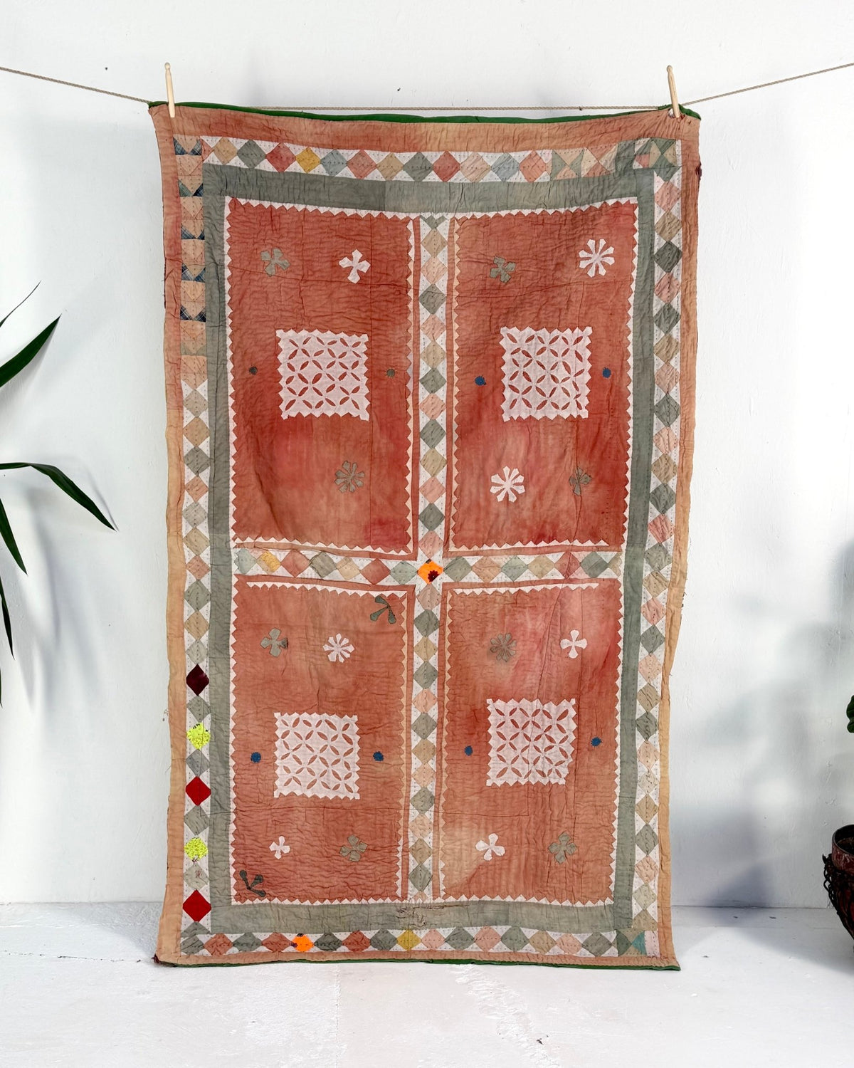 Large Ralli Quilt In Pastel Patchwork - Biggs & Hill