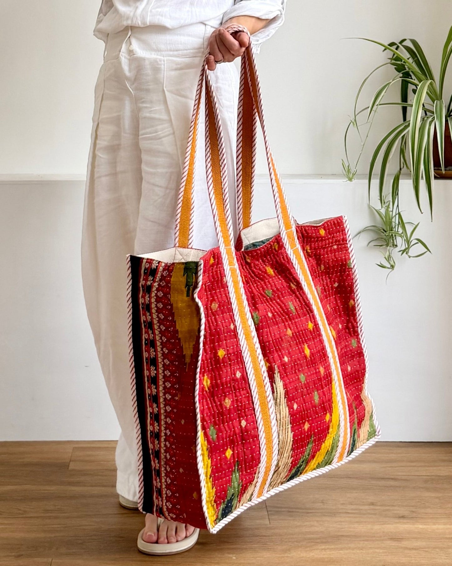 XL Vintage Kantha Tote Bag 09 - Biggs & Hill