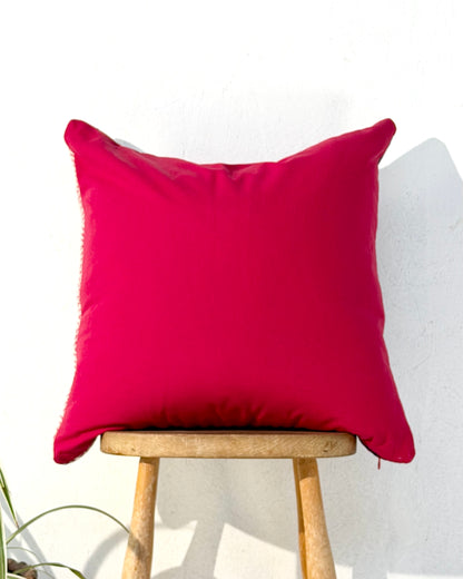 Vintage Kantha Cushion Cover In Pink and Purple - 50cm Square