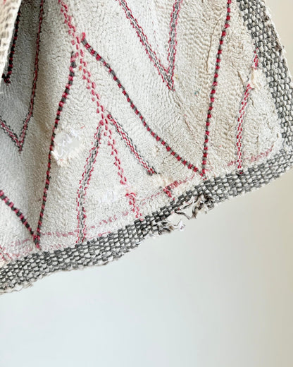 Project Kantha Quilt: Large Nakshi Kantha With Zig Zag Embroidery - Biggs & Hill