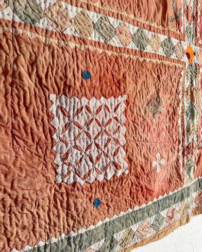 Large Ralli Quilt In Pastel Patchwork - Biggs & Hill
