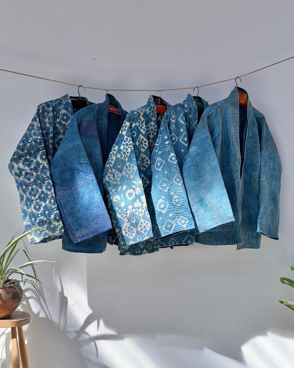 Índigo Printed Kantha Jacket