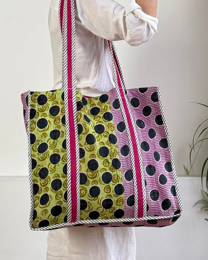 XL Vintage Kantha Tote Bag 21 - Biggs & Hill