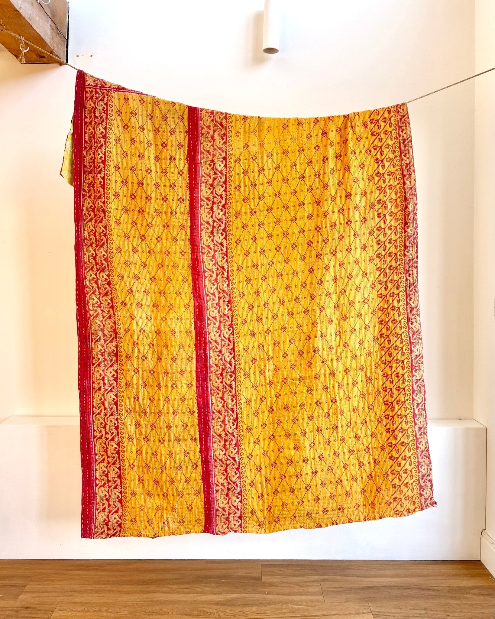 Sari Fabric Kantha Quilt 29 - Biggs & Hill