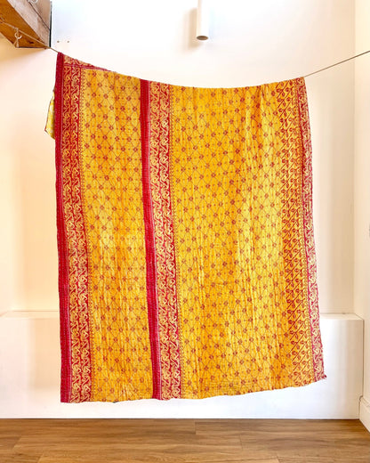 Sari Fabric Kantha Quilt 29 - Biggs & Hill