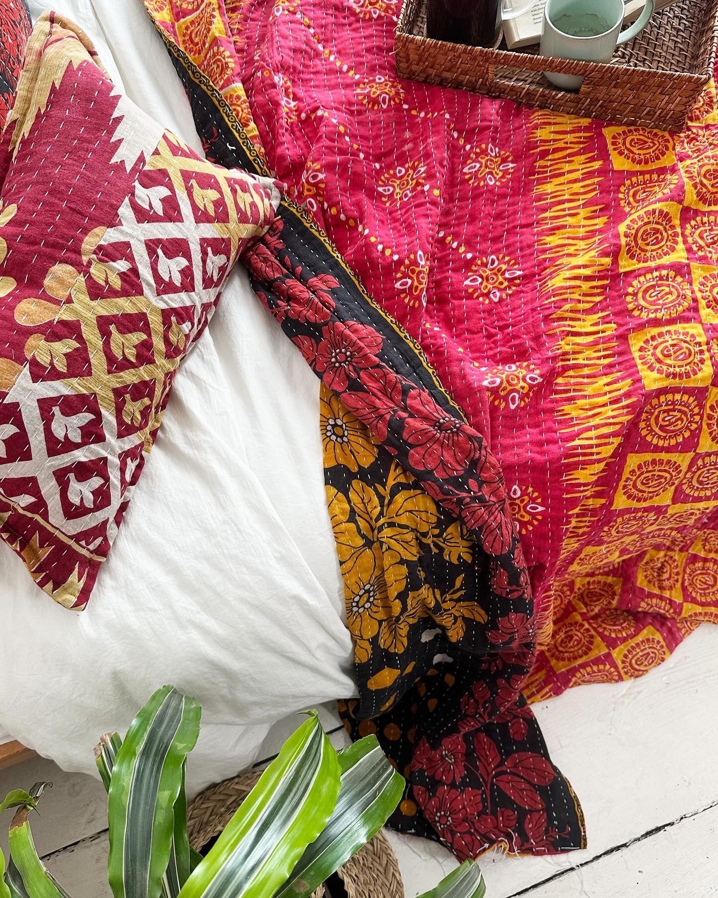 Sari Fabric Kantha Quilt 33 - Biggs & Hill