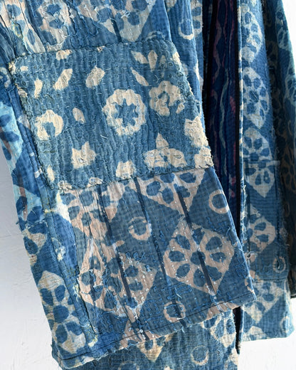 Índigo Printed Kantha Jacket