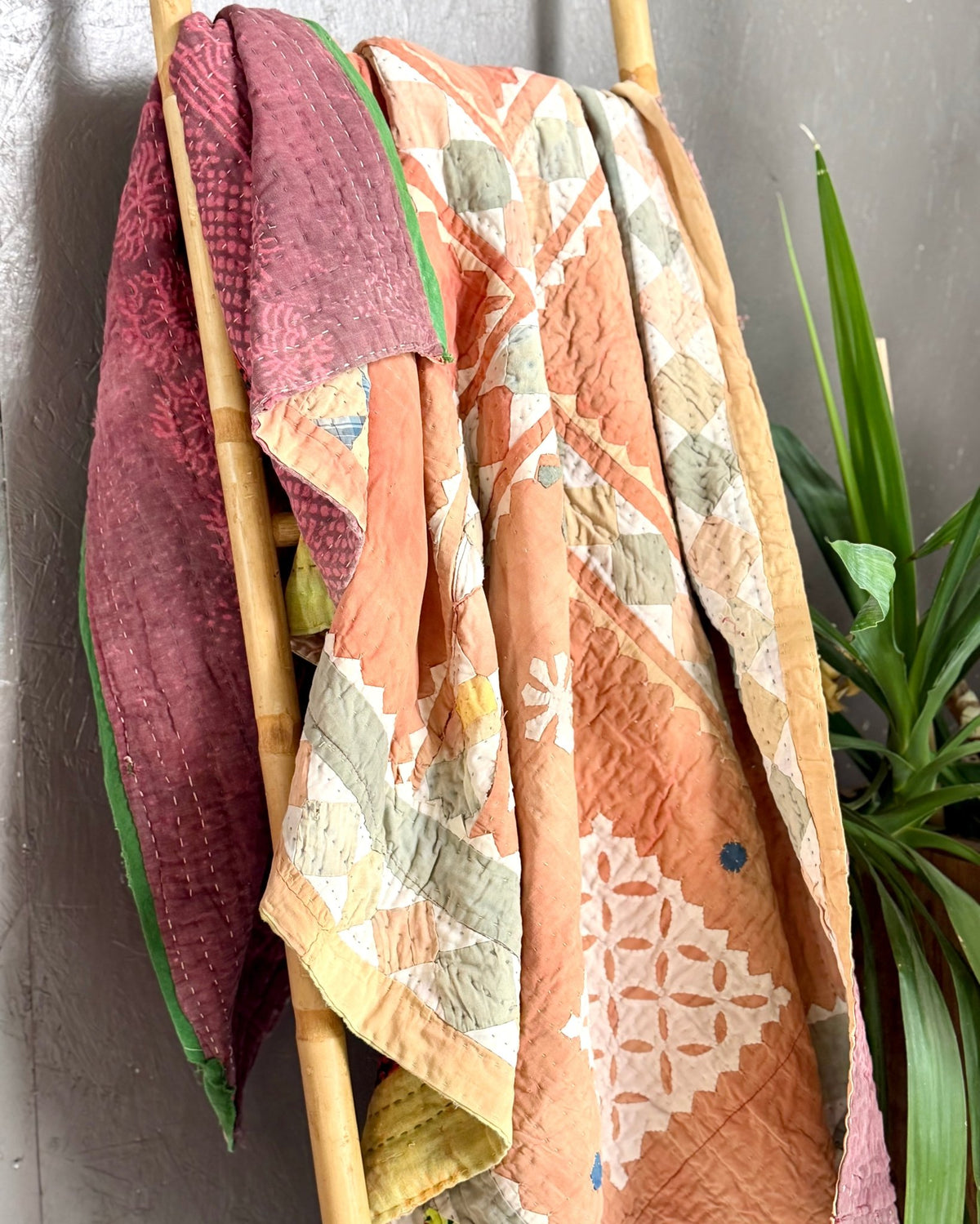 Large Ralli Quilt In Pastel Patchwork - Biggs & Hill