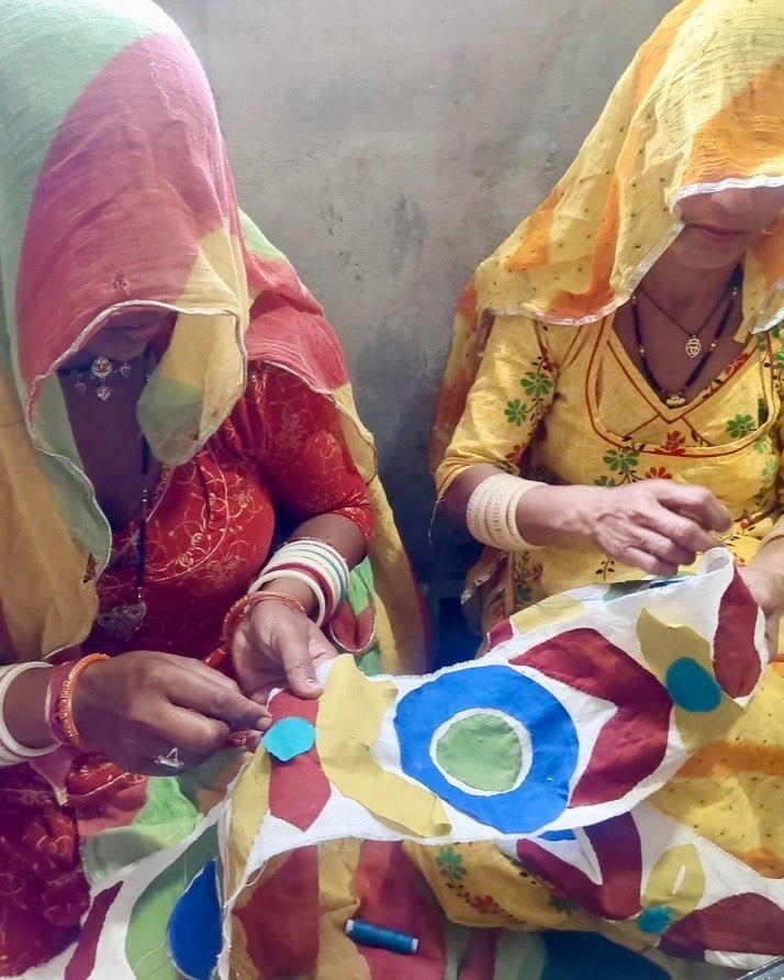 Patchwork Hand Stitched Jogi Bedspread 11 - King Size - Biggs & Hill