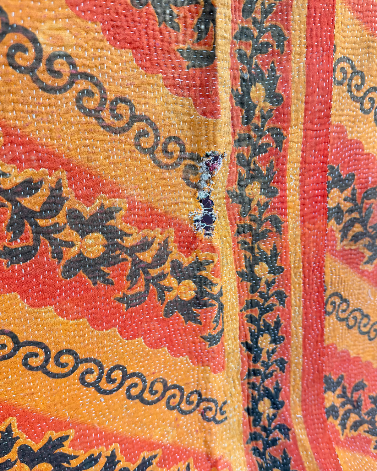 Project Kantha Quilt: Pink and Orange